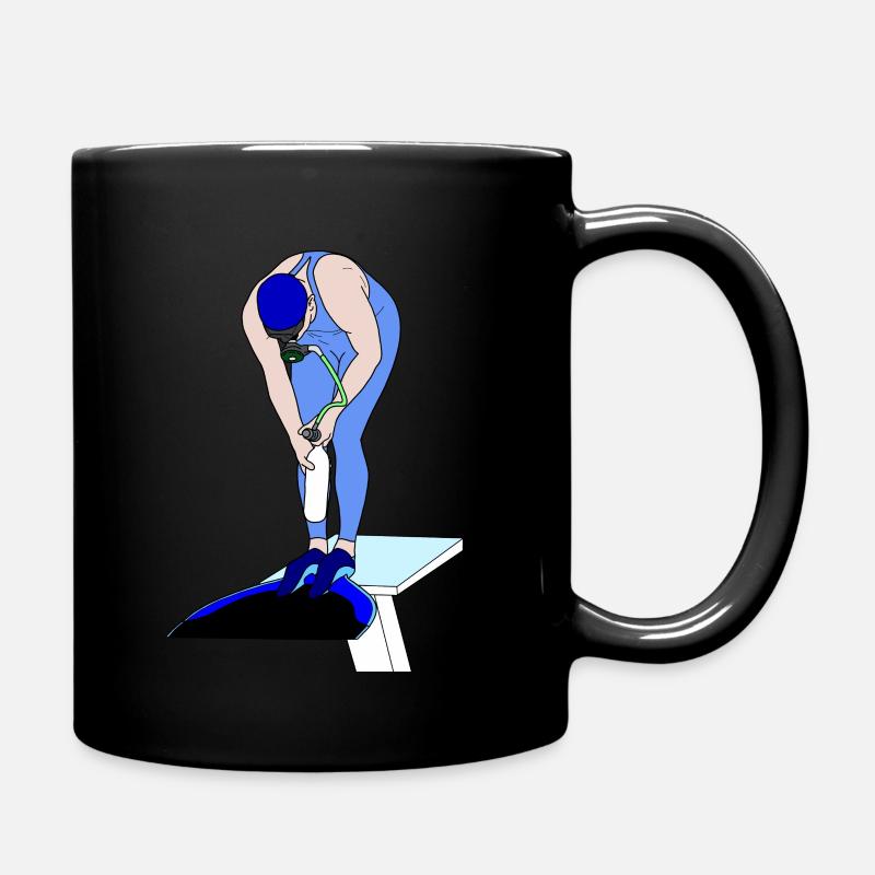 Nage avec palmes - Mug uni - noir