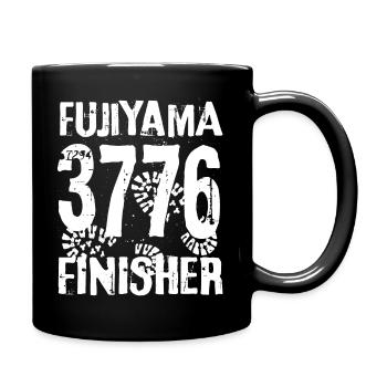 Mount Fuji Fujiyama volcano mountain Japan mountaineering - Full Colour Mug - black - Right