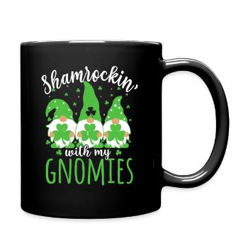 Shamrockin' With My Gnomies St Patrick's Day - Full Colour Mug - black - Right