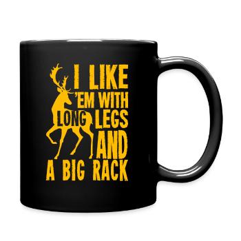 Funny Deer Hunting Quote Gift for Hunters - Full Colour Mug - black - Right