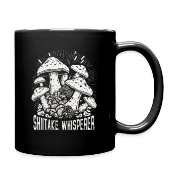 Shiitake Pilz Wald Pilz Shiitake Moral Vegan Umami - Tasse einfarbig - Schwarz - Rechts