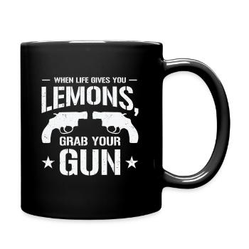 Guns Pistol Lover Gun Owner Shooting - Full Colour Mug - black - Right