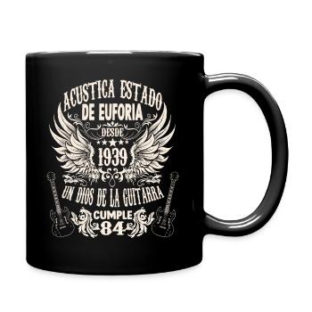 guitarristas cumpleaños diciendo vintage 1939 84 - Tasse einfarbig - Schwarz - Rechts