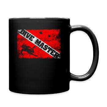 Dive Master Professionelle Taucher Tauchen Flaggen - Tasse einfarbig - Schwarz - Rechts