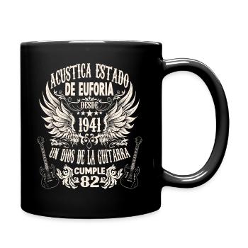 Hobby músico guitarrista cumpleaños 1941 - Tasse einfarbig - Schwarz - Rechts
