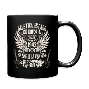Anniversaire des guitaristes 1942 millésime 81 ans - Mug uni - noir - Droite