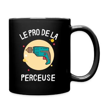 Pro de la perceuse - Mug uni - noir - Droite
