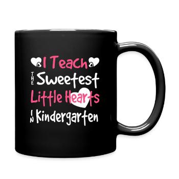 Valentines Day Kindergarten Teacher For Teachers - Full Colour Mug - black - Right