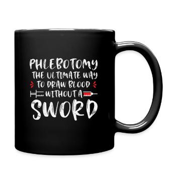Phlebotomist Phlebotomy Nurse Tech - Full Colour Mug - black - Right