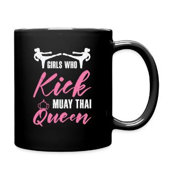 International Women's Day Muay Thai Girl Power - Full Colour Mug - black - Right