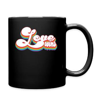 Pride Month LGBTQ - Liebe gewinnt - Tasse einfarbig - Schwarz - Rechts