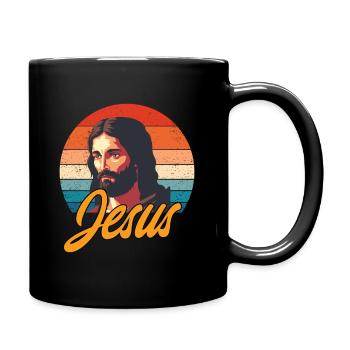 Jésus Vintage - Mug uni - noir - Droite