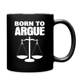 Born To Argue Paralegal - Full Colour Mug - black - Right