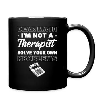 drôle de dicton mathématique - Mug uni - noir - Droite