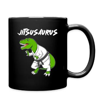 Kampfsport Kampfkunst Jitsuosaurus Jiu Jitsu - Tasse einfarbig - Schwarz - Rechts