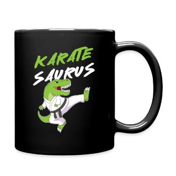 Kampfsport Kampfkunst Karatesaurus Karate - Tasse einfarbig - Schwarz - Rechts