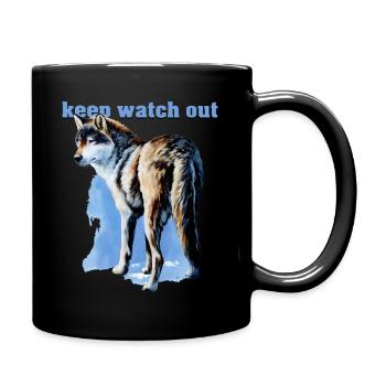 Wolfslick 2 - Tasse einfarbig - Schwarz - Rechts