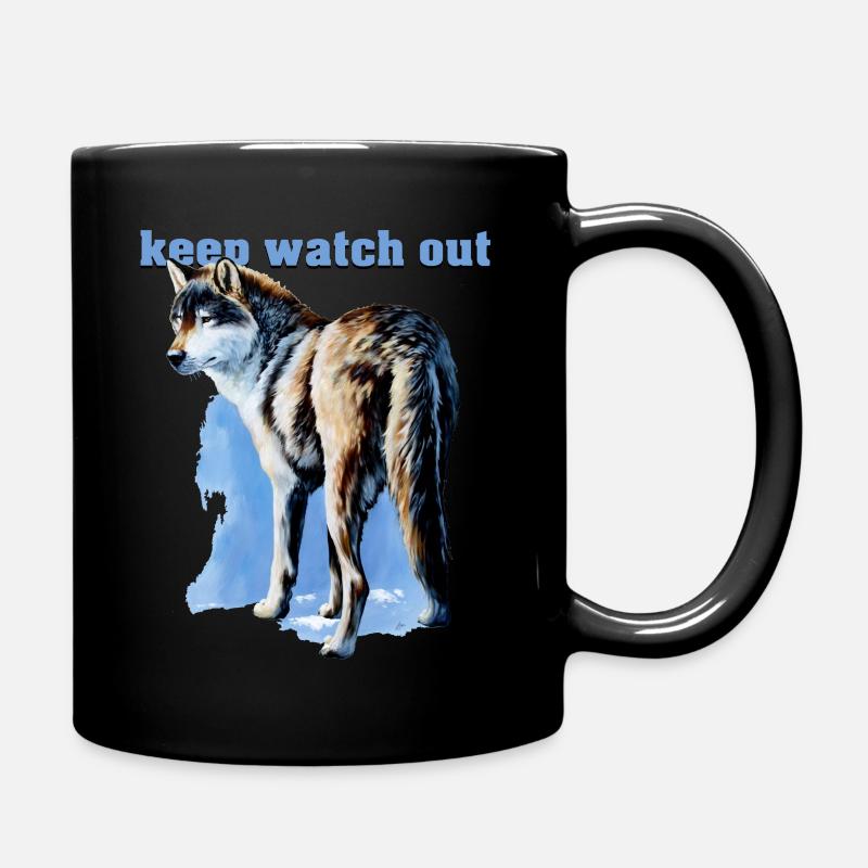 Wolfslick 2 - Full Colour Mug - black
