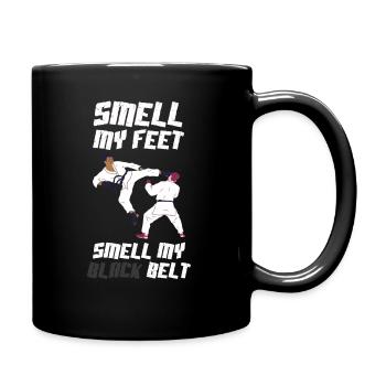 Smell My Feet Smell My Black Belt Karate - Full Colour Mug - black - Right