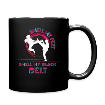 Smell My Feet Smell My Black Belt Karate - Full Colour Mug - black - Right