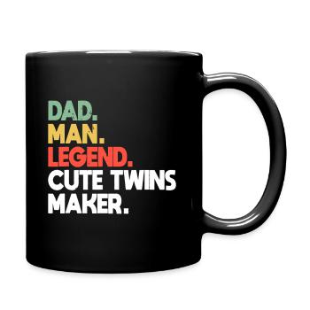 Dad of Twins Cute Twins Maker Daddy of Twins 2023 - Full Colour Mug - black - Right