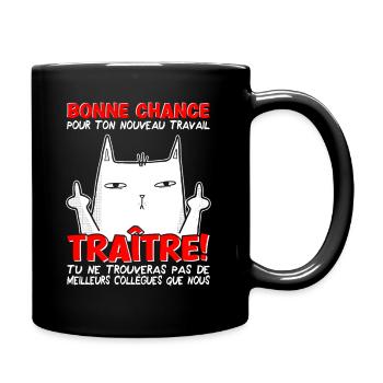 Départ collègue travail nouvel emploi bonne chance - Mug uni - noir - Droite