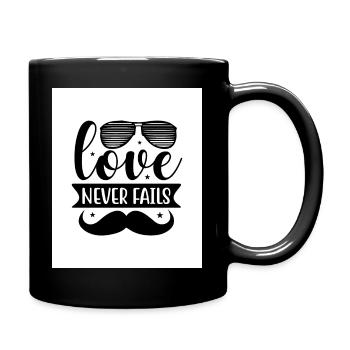 Love never fails - Full Colour Mug - black - Right