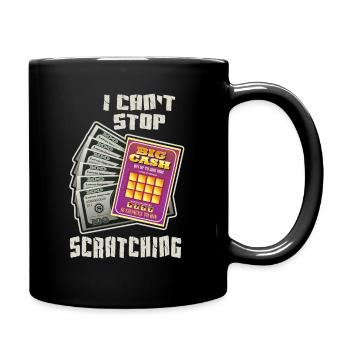 Ich kann nicht aufhören zu kratzen - Tasse einfarbig - Schwarz - Rechts