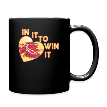 Dabei, um es zu gewinnen - Tasse einfarbig - Schwarz - Rechts
