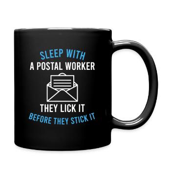 American Postal Worker Sleep With A Mailman Mail - Full Colour Mug - black - Right
