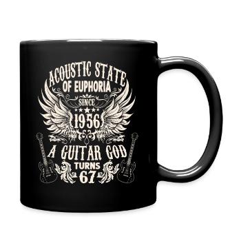 Musicien amateur guitariste anniversaire 1956 - Mug uni - noir - Droite