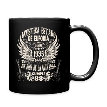 aficionado a la guitarra músico guitarristas - Full Colour Mug - black - Right