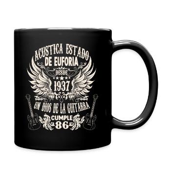 guitarristas cumpleaños vintage 1937 86 años - Tasse einfarbig - Schwarz - Rechts