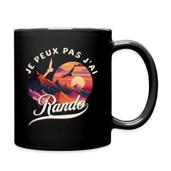 je peux pas j ai rando randonnées - Mug uni - noir - Droite