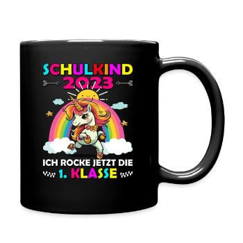 Schulkind 2023 | Schulanfang | Einschulung - Tasse einfarbig - Schwarz - Rechts