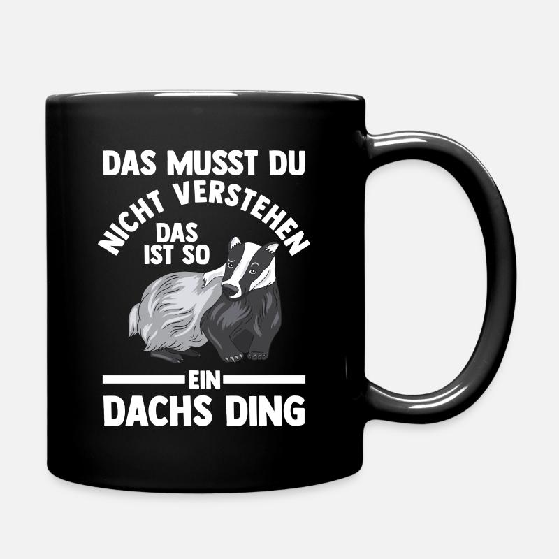 Tiermotiv Dachs - Tasse einfarbig - Schwarz