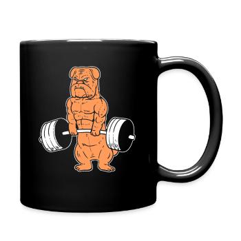 Dog weights fitness fanatics - Full Colour Mug - black - Right