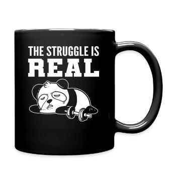 La lutte est un vrai gymnase - Mug uni - noir - Droite