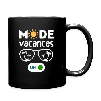 Mode vacances activé - Mug uni - noir - Droite