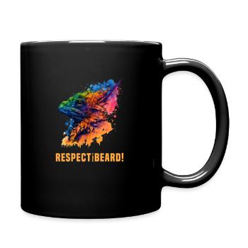 Dragon barbu coloré Reptile Bartagame Lézard - Mug uni - noir - Droite