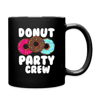 Funny Donut Party Crew Cool Doughnut Gift - Full Colour Mug - black - Right