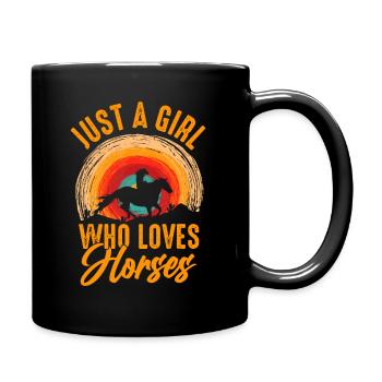 Juste une fille qui aime les chevaux - Mug uni - noir - Droite