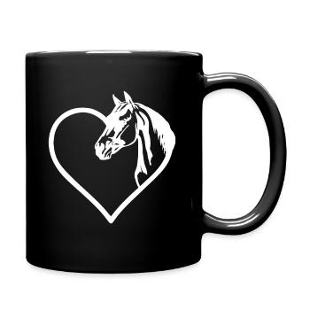 Cadeau d’amoureux des chevaux pour les filles et les femmes qui aiment les chevaux - Mug uni - noir - Droite