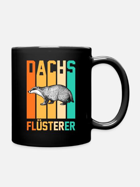 Tiermotiv Dachs - Tasse einfarbig - Schwarz