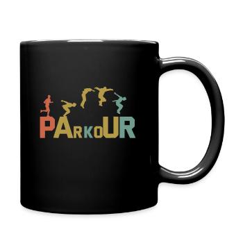 Retro Free Running Parkour - Mug uni - noir - Droite