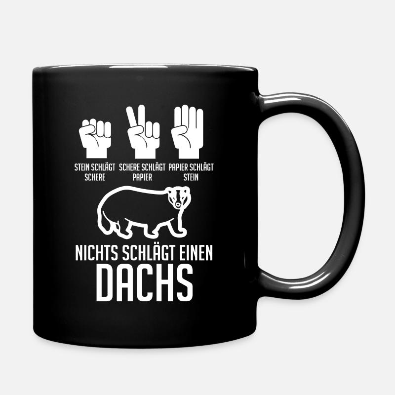 Tiermotiv Dachs - Tasse einfarbig - Schwarz