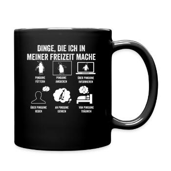 Tiermotiv Pinguin - Tasse einfarbig - Schwarz - Rechts