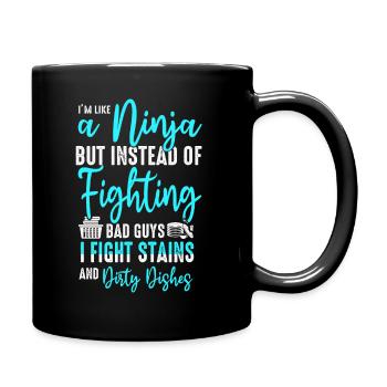 Comme une femme au foyer ninja - Mug uni - noir - Droite