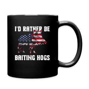 Patriotisches Wildschweinjagd-design Für Die - Tasse einfarbig - Schwarz - Rechts
