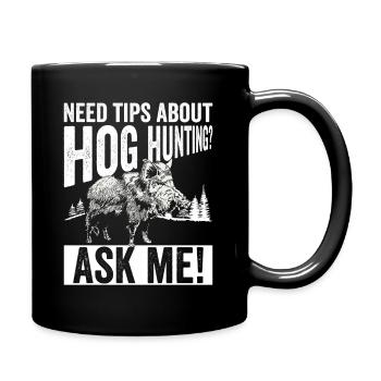 Schweinejagd-design Für - Tasse einfarbig - Schwarz - Rechts